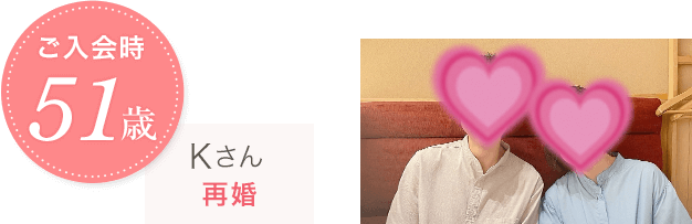 ご入会時51歳 Kさん再婚